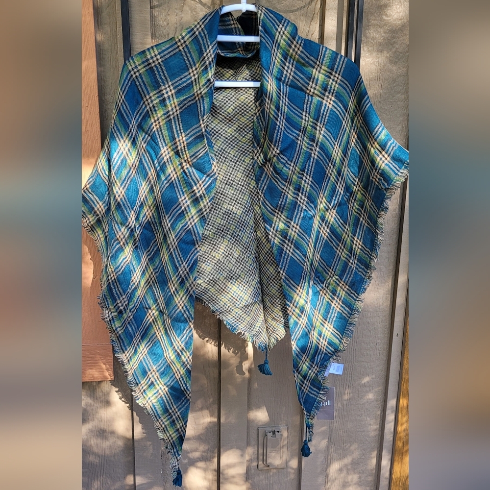 NWT | J. Jill Plaid Handkerchief Scarf/Shawl